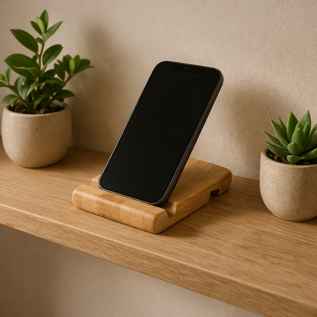 Minimalista Univerzális Fa Telefon/Tablet Tartó