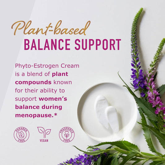 Phyto Estrogen Cream for Women with Wild Yam | Plant Based Hot Flash, Menopause